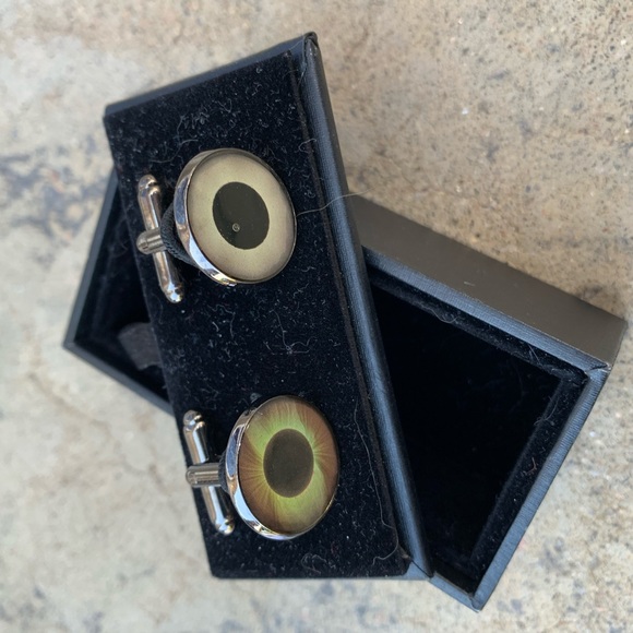 Eclipse, jewelry, men, cufflinks, Men’s cuff links w/ solar eclipses + gift box - Picture 2 of 5